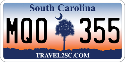 SC license plate MQO355