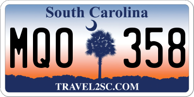 SC license plate MQO358