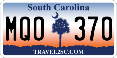 SC license plate MQO370