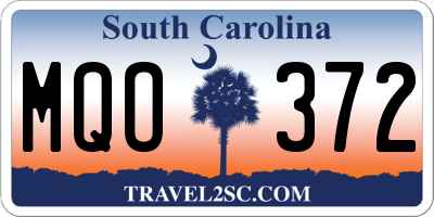 SC license plate MQO372