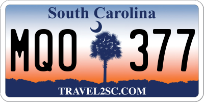 SC license plate MQO377