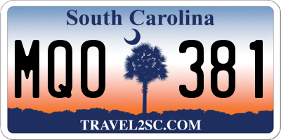 SC license plate MQO381