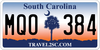 SC license plate MQO384