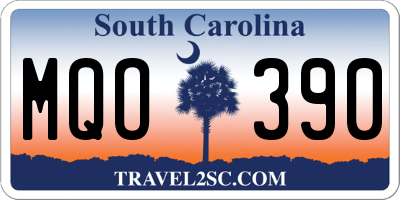 SC license plate MQO390