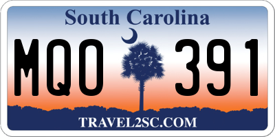SC license plate MQO391