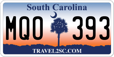 SC license plate MQO393