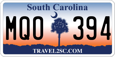 SC license plate MQO394