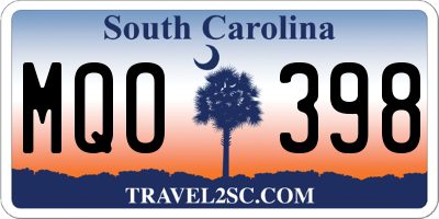 SC license plate MQO398