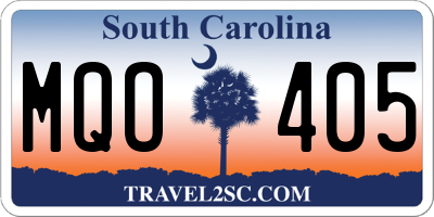 SC license plate MQO405