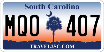 SC license plate MQO407