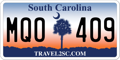 SC license plate MQO409