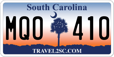 SC license plate MQO410
