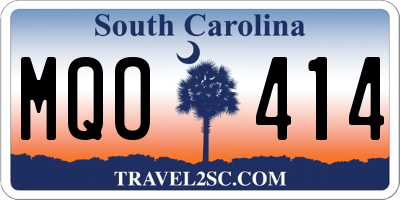 SC license plate MQO414