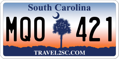 SC license plate MQO421