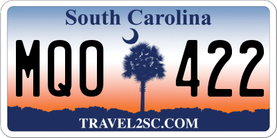 SC license plate MQO422