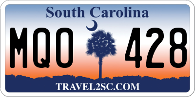 SC license plate MQO428