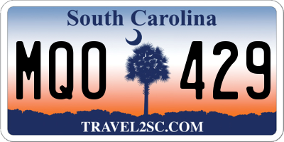 SC license plate MQO429