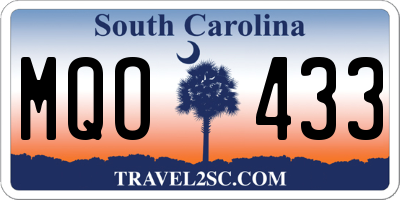 SC license plate MQO433