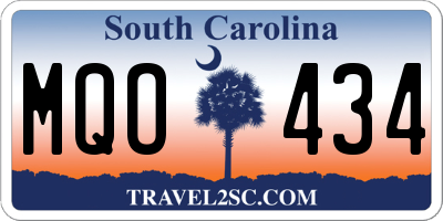 SC license plate MQO434