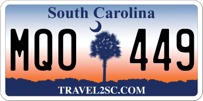 SC license plate MQO449