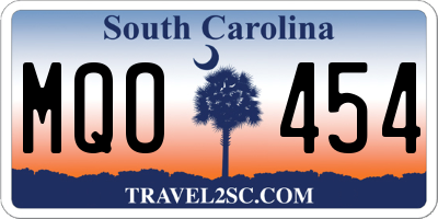 SC license plate MQO454