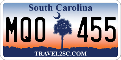 SC license plate MQO455