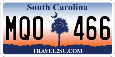 SC license plate MQO466