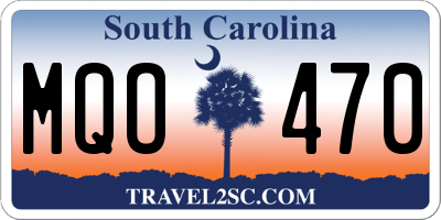 SC license plate MQO470