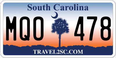 SC license plate MQO478