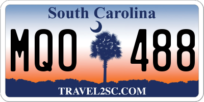 SC license plate MQO488