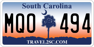 SC license plate MQO494