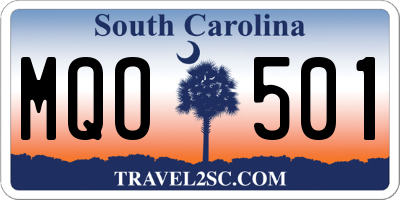 SC license plate MQO501