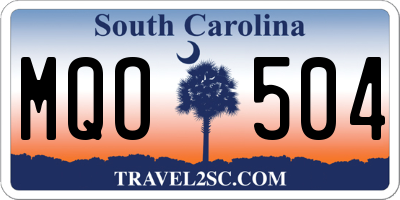 SC license plate MQO504