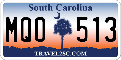 SC license plate MQO513