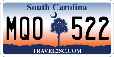 SC license plate MQO522