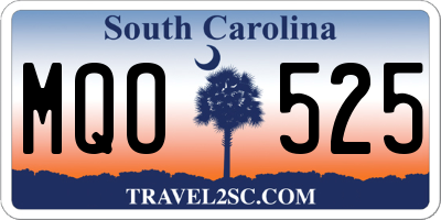 SC license plate MQO525