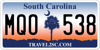 SC license plate MQO538