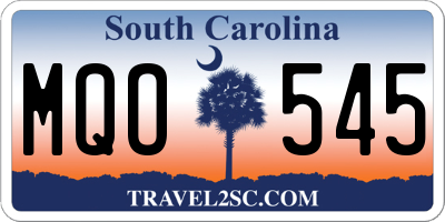 SC license plate MQO545