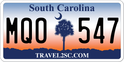 SC license plate MQO547