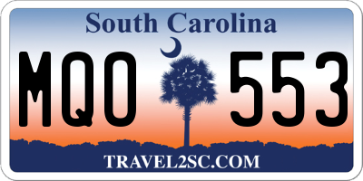 SC license plate MQO553