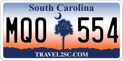 SC license plate MQO554
