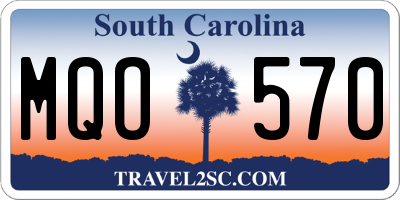 SC license plate MQO570