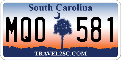 SC license plate MQO581