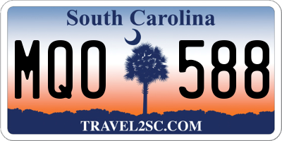 SC license plate MQO588