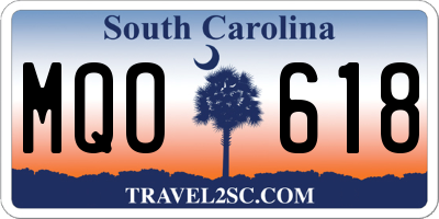 SC license plate MQO618