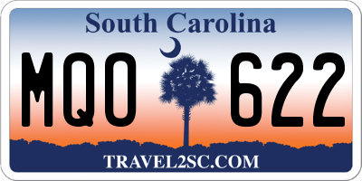 SC license plate MQO622