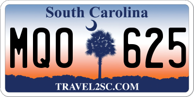 SC license plate MQO625