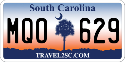 SC license plate MQO629
