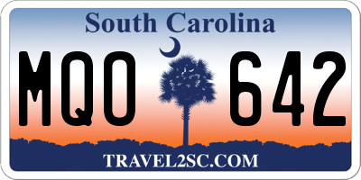 SC license plate MQO642