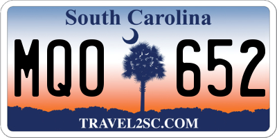 SC license plate MQO652